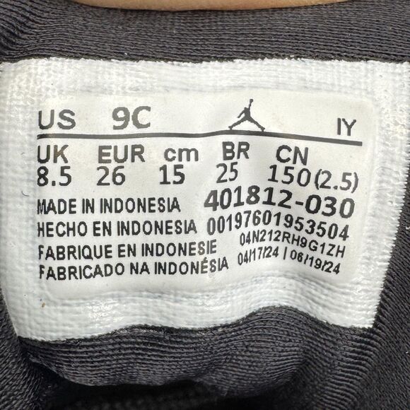 Jordan Air Jordan 9 Retro Shoes Toddler Size 9C Black Olive Red 401812-030 - Picture 8 of 8